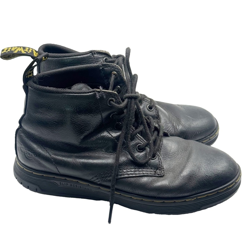 Dr. Martens Men's Amwell SR Black Ankle Boots Size M8 W9 READ